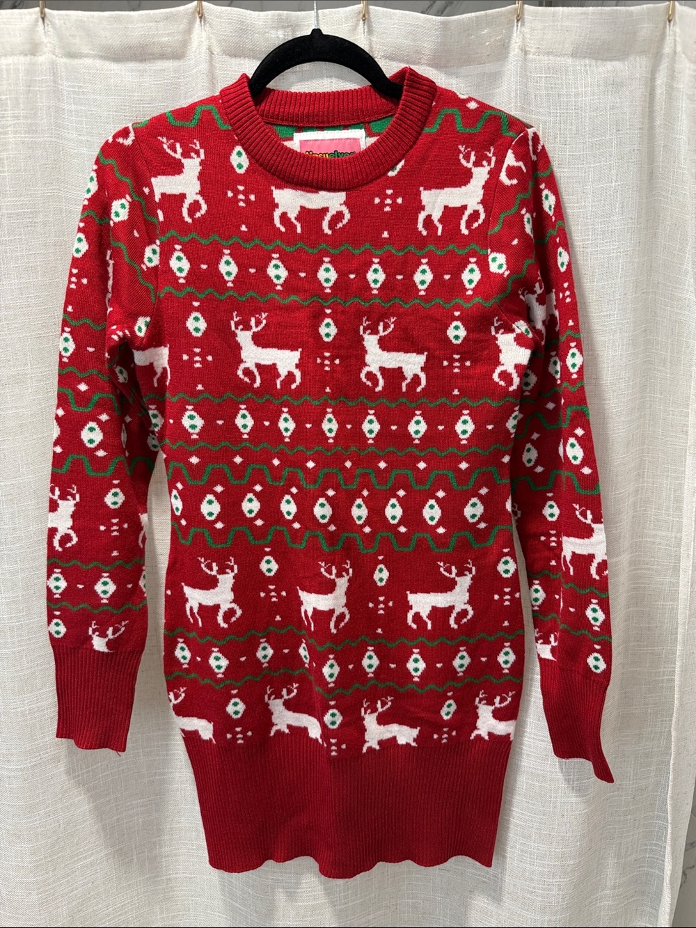 Tipsy Elves Red Reindeer Crewneck Christmas Sweater